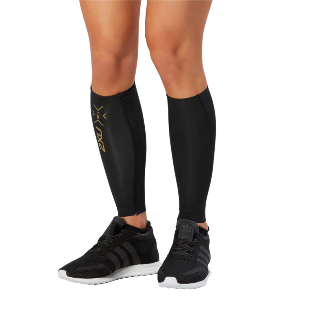 2XU - Light Speed Comp Calf Guards - Black/Gold (XLarge)