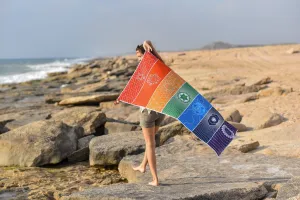 7 Chakra Towel Body Meditation Balancing Earth Yoga Towel