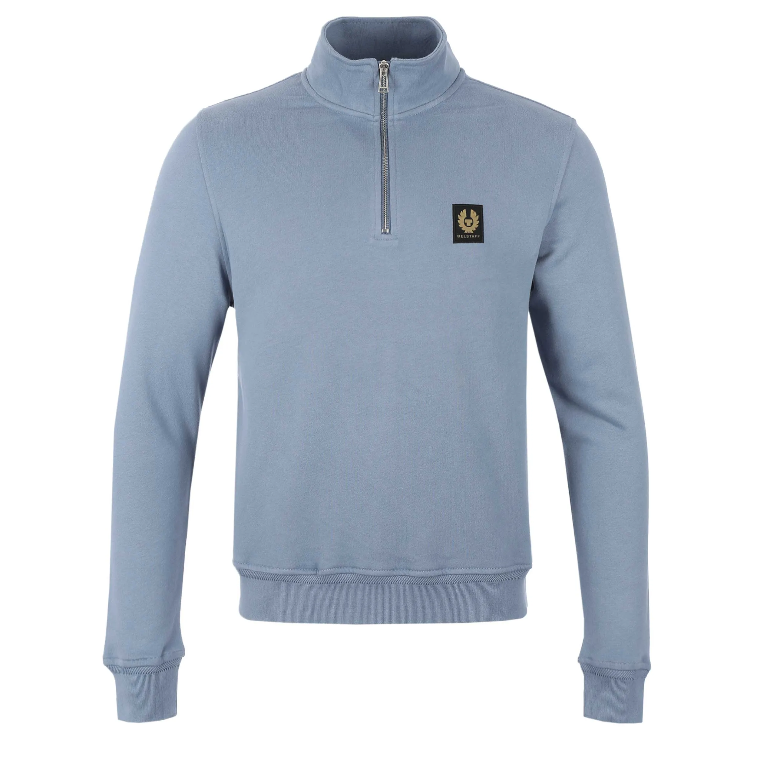 Belstaff Quarter Zip Sweat Top in Blue Flint