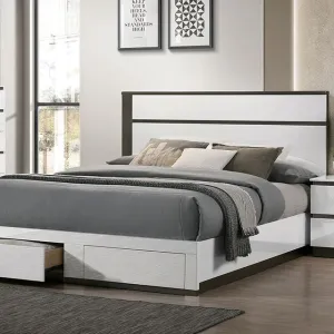 BIRSFELDEN Cal.King Bed w/ Drawers, White