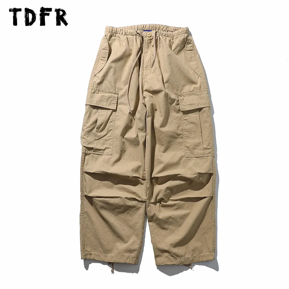 Cargo Joggers Pants with Drawstring Elastic Waist - Safari Style