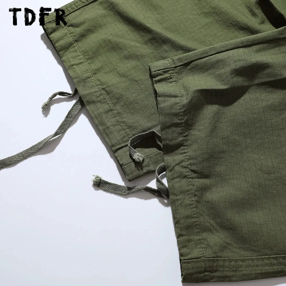 Cargo Joggers Pants with Drawstring Elastic Waist - Safari Style