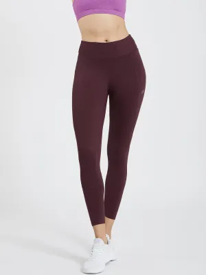 Creeluxe Curve Defining Burgundy Ankle Length Leggings