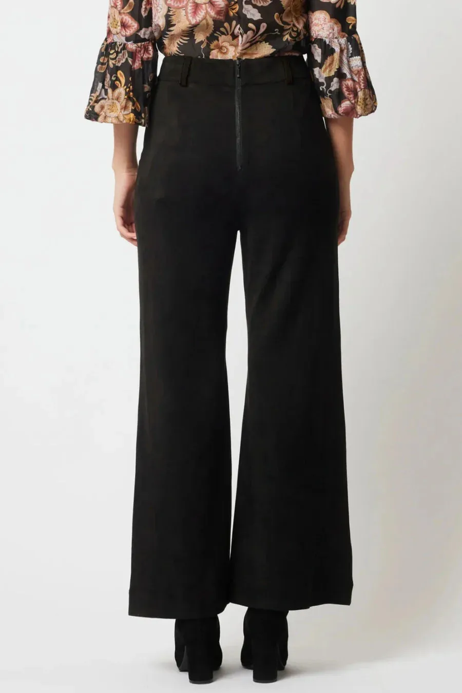 DANXIA FAUX SUEDE PANT | Black