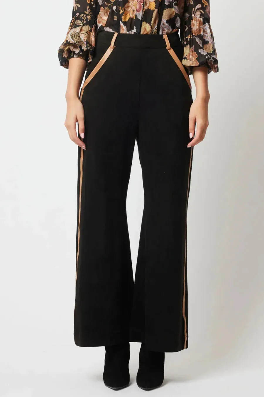 DANXIA FAUX SUEDE PANT | Black