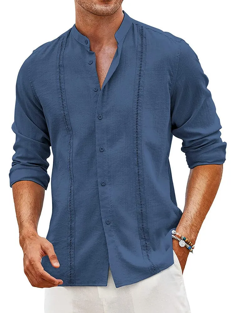 Embroidered Guayabera Linen Shirt (US Only)