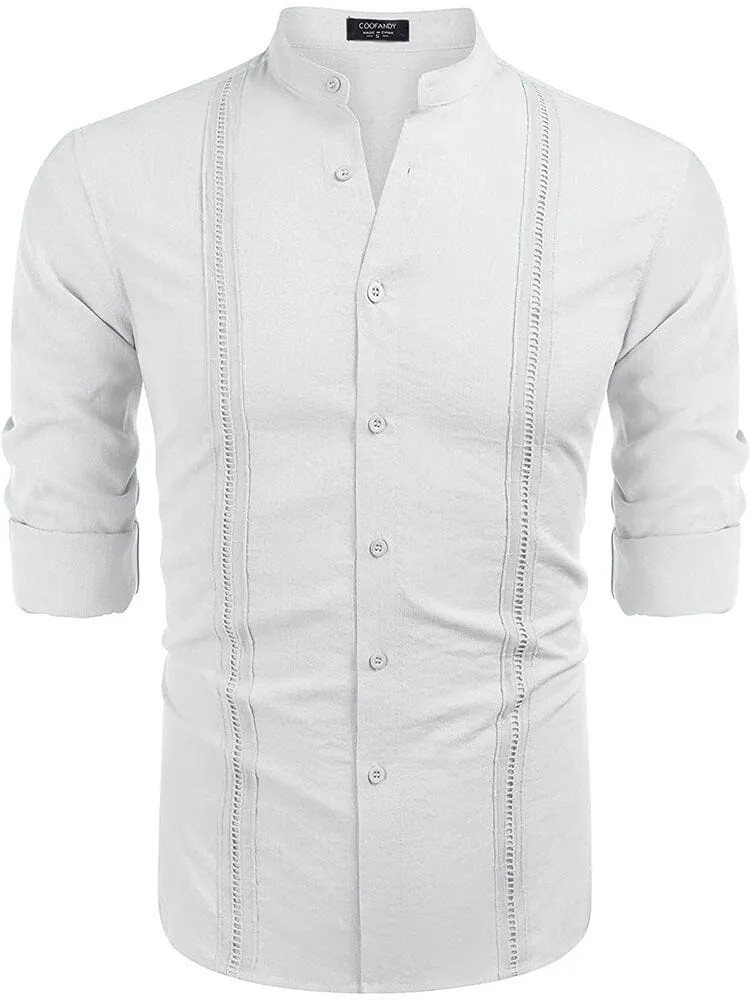 Embroidered Guayabera Linen Shirt (US Only)