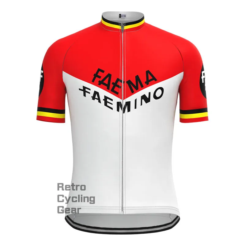 Faema Red-White Retro Long Sleeve Cycling Kit