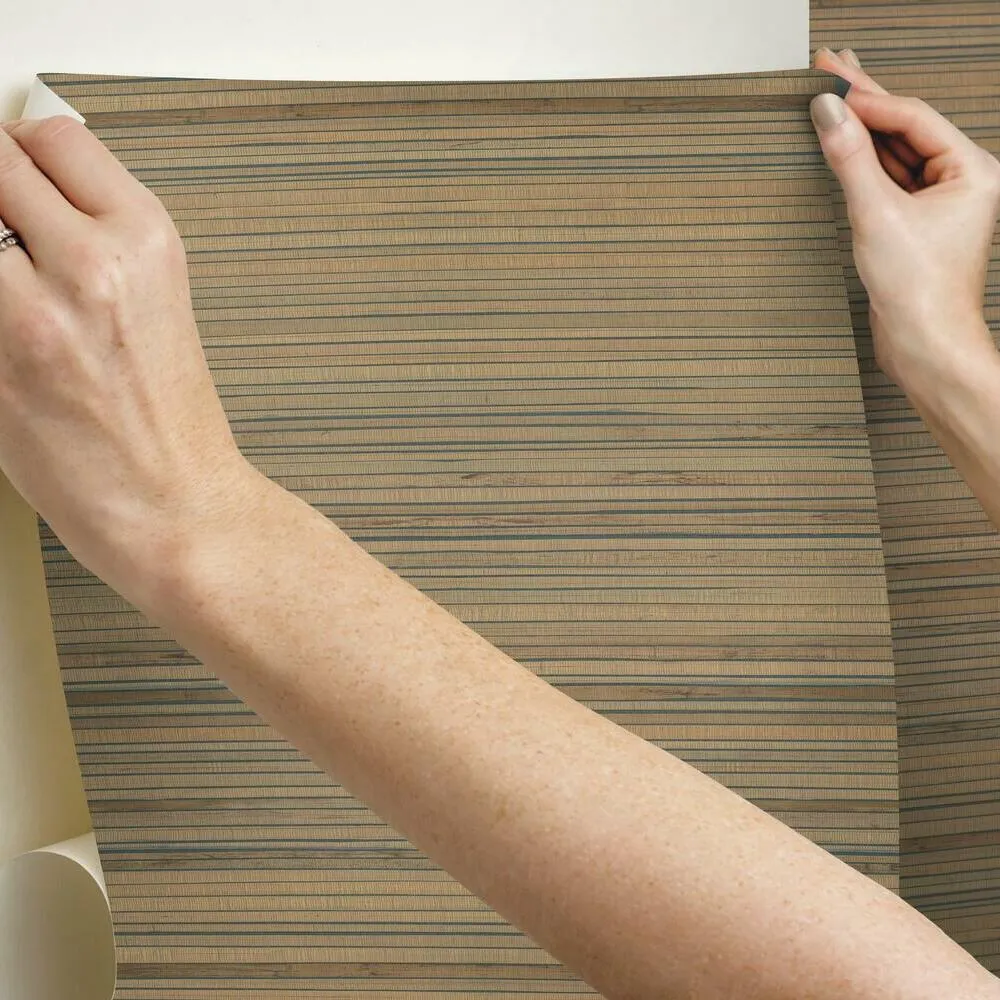 Faux Bamboo Grasscloth Peel and Stick Wallpaper