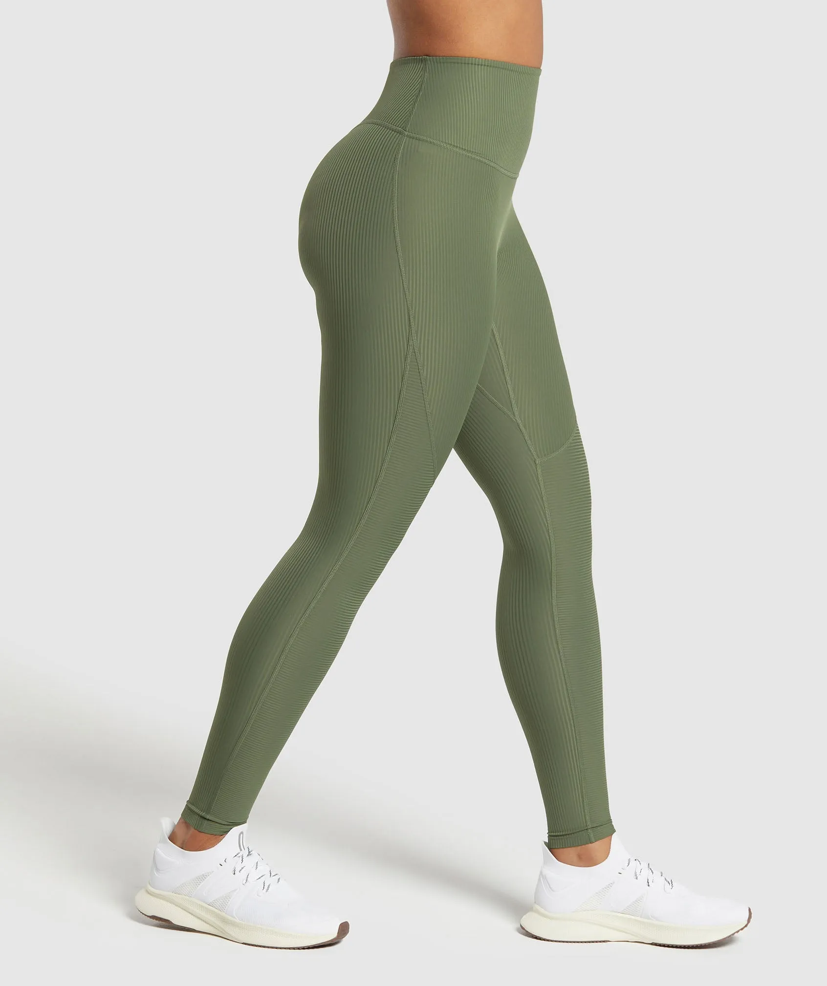 Gymshark Ribbed Legging - Core Olive