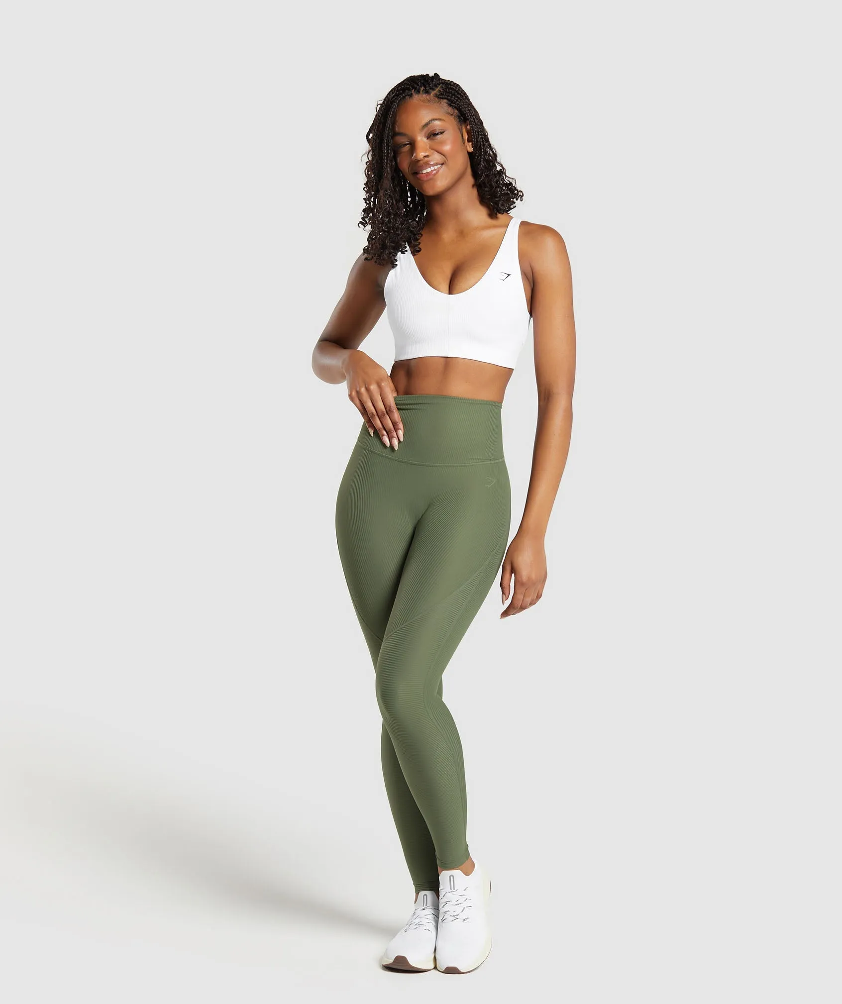 Gymshark Ribbed Legging - Core Olive