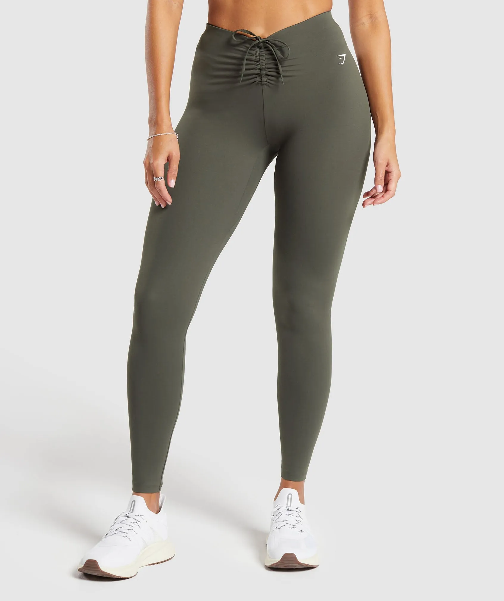 Gymshark Ruche Leggings - Strength Green