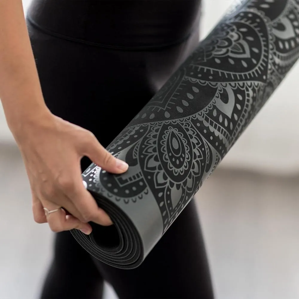 Infinity Yoga Mat 5mm Mandala Charcoal