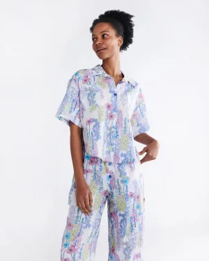 Kip & Co Foxglove Forever Organic Cotton Short Sleeve Shirt & Pant Pyjama Set