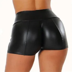 Leather Look Hot Pants