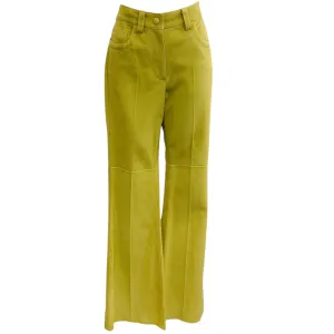 Marni Lime Green Suede Pants