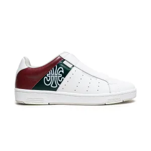 Men's Icon OG White Green Red Logo Leather Sneakers 01943-041