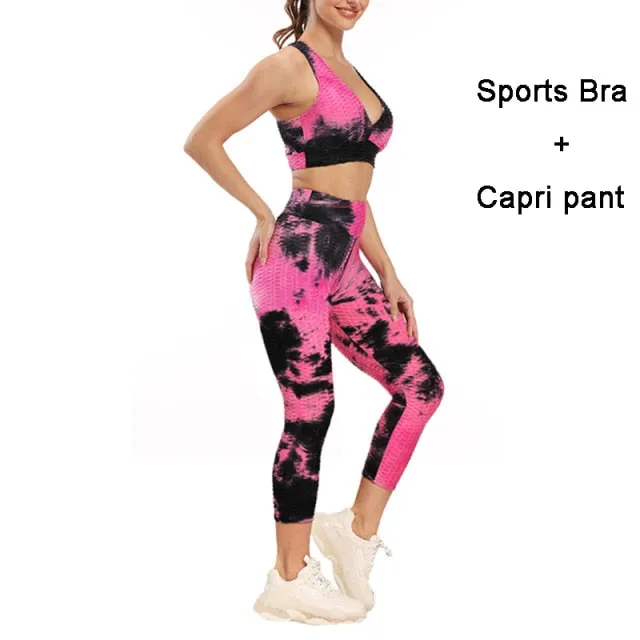 NEW Print Women Yoga Sets fitness sportswear Track Suit