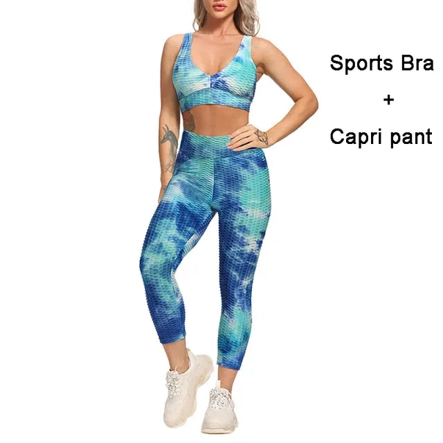 NEW Print Women Yoga Sets fitness sportswear Track Suit