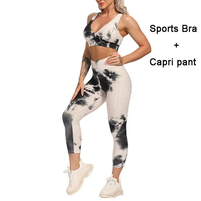 NEW Print Women Yoga Sets fitness sportswear Track Suit