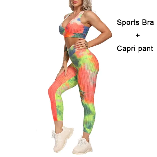 NEW Print Women Yoga Sets fitness sportswear Track Suit