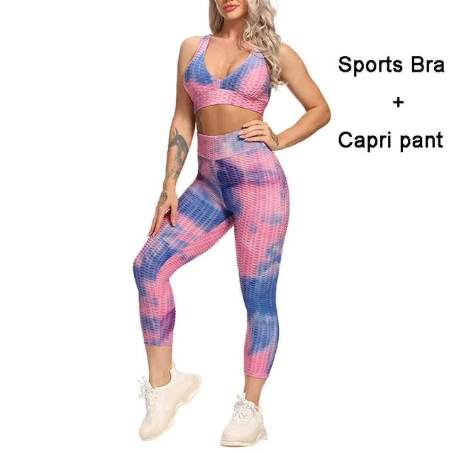 NEW Print Women Yoga Sets fitness sportswear Track Suit