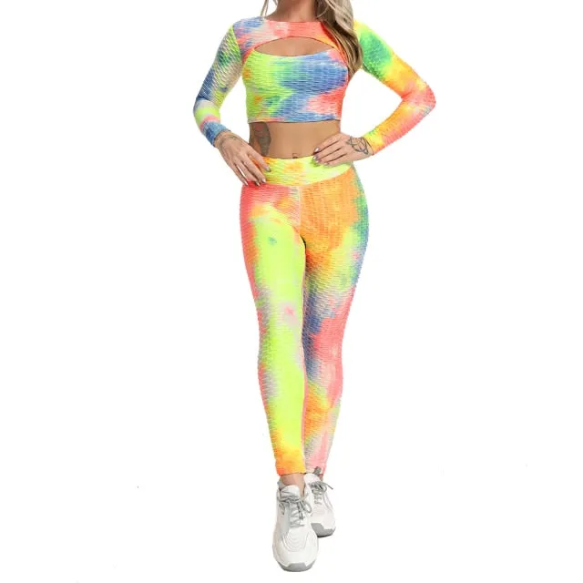 NEW Print Women Yoga Sets fitness sportswear Track Suit