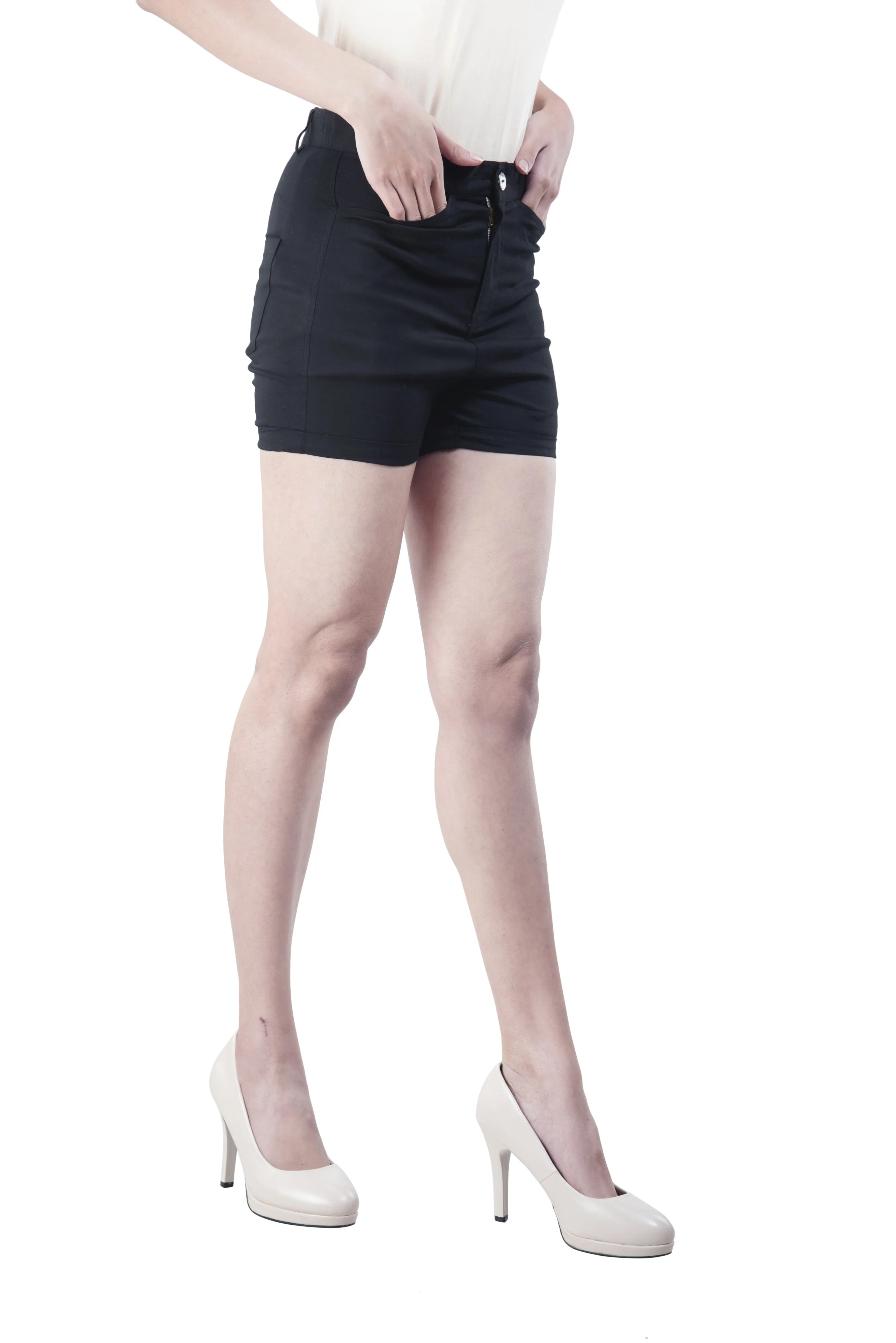 Plain Hot Pants (Black)