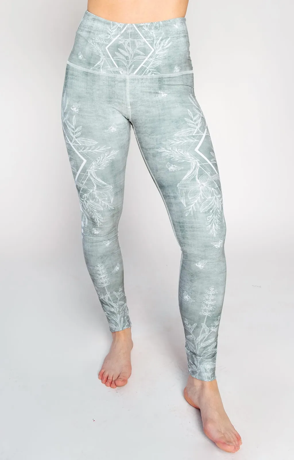 Pure Sage Printed Yoga Leggings