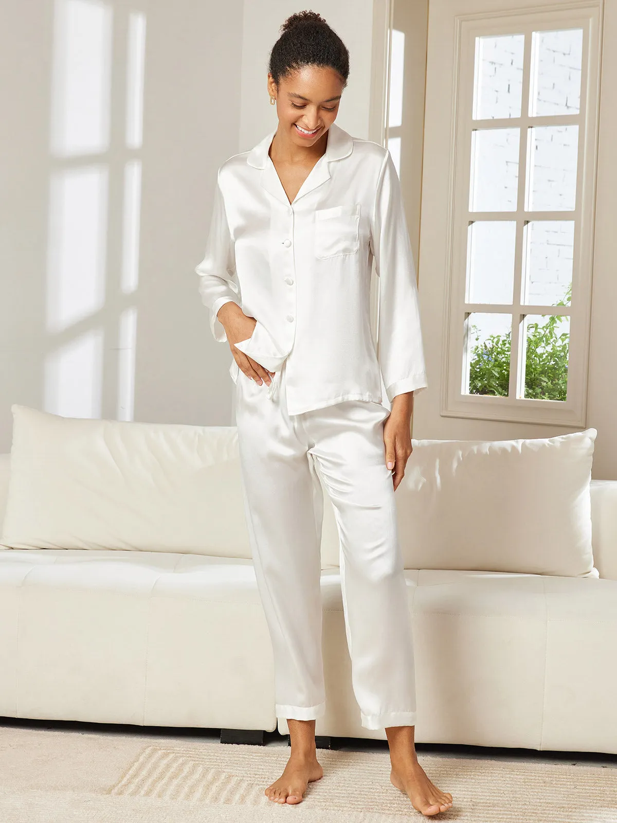 Pure Silk Button Up Women's Pyjamas