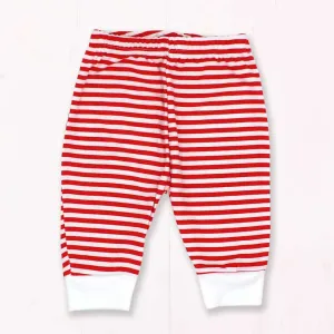 Red and White Stripe Baby Yoga Pants