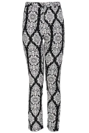 SILA Black White Printed Pants