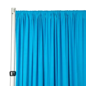 Spandex 4-way Stretch Backdrop Drape Curtain 12ft H x 60" W - Aqua Blue