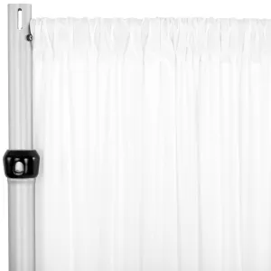 Spandex 4-way Stretch Drape Curtain 8ft H x 60" W - White