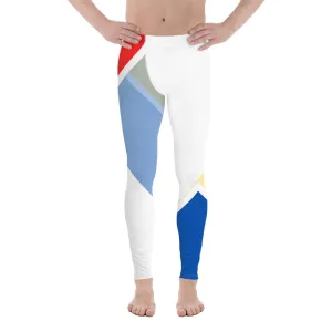 Vibrant Men's Leggings (Red/White/Blue)